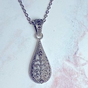 JUDITH JACK Vintage teardrop pendant